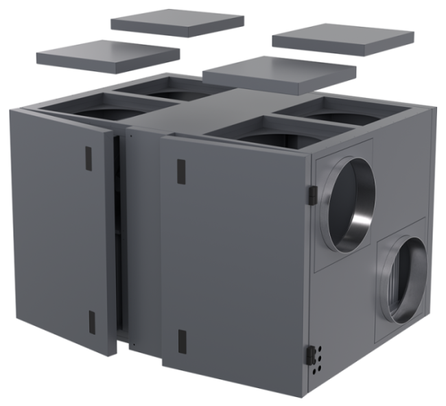 Компактная приточно-вытяжная установка серии ZPVR-N 2000 UEL ЕС