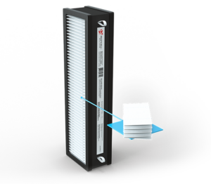 Сменная фильтрующая вставка: HEPA-фильтр медицинского класса и угольный фильтр RCB 150 H12   carbon